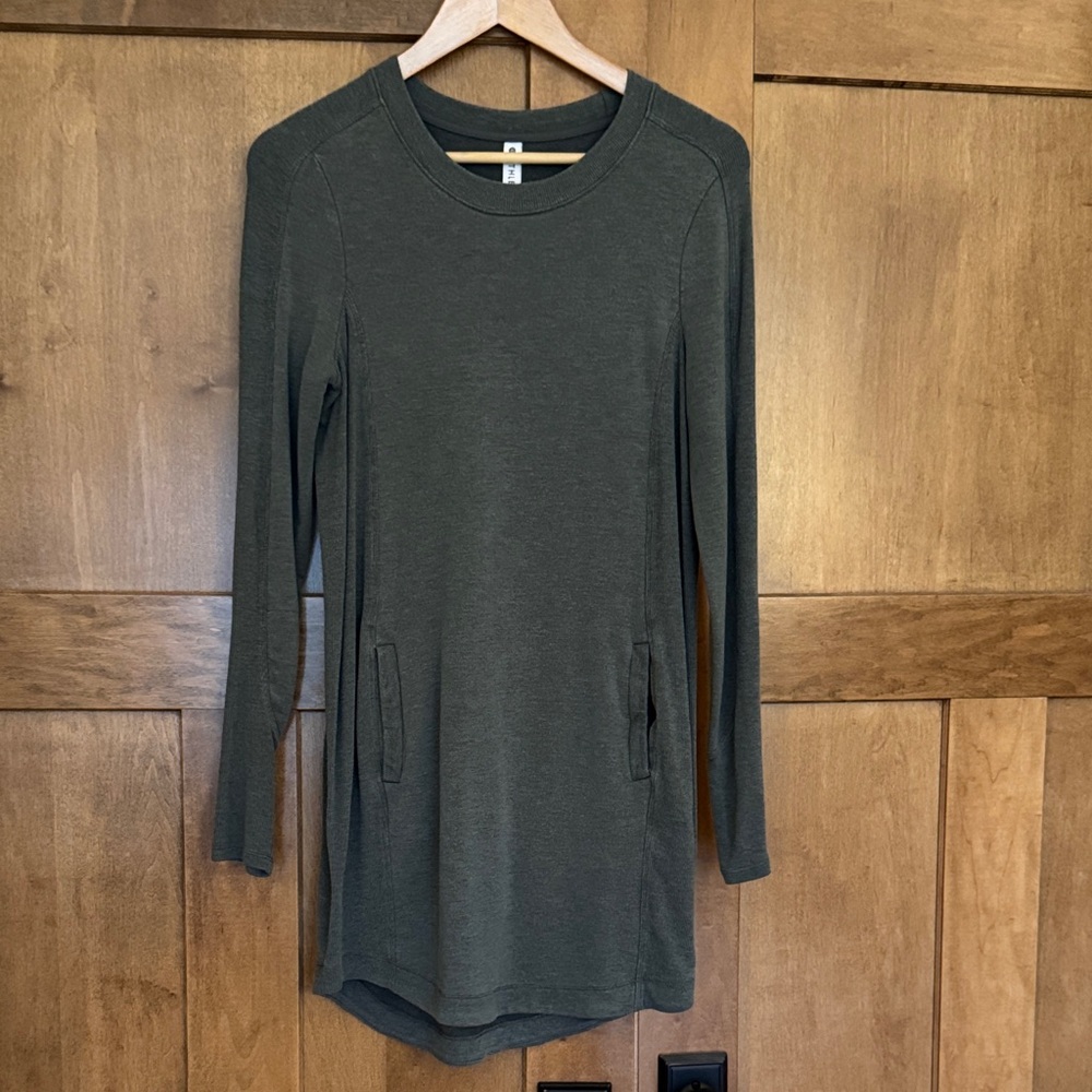Athleta Olive Long Sleeve Dress